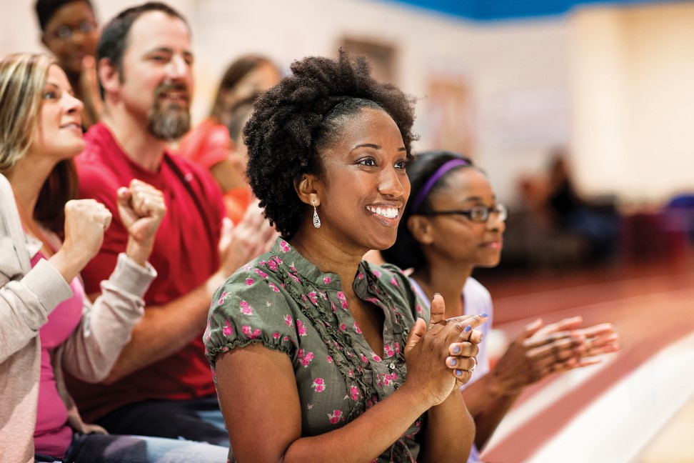 YMCA Louisville parents cheering at youth sports league YMCA Louisville parents cheering at youth sports league