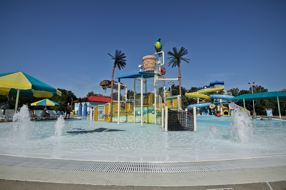 YMCA Louisville Calypso Cove Waterpark interactive play structure YMCA Louisville Calypso Cove Waterpark interactive play structure