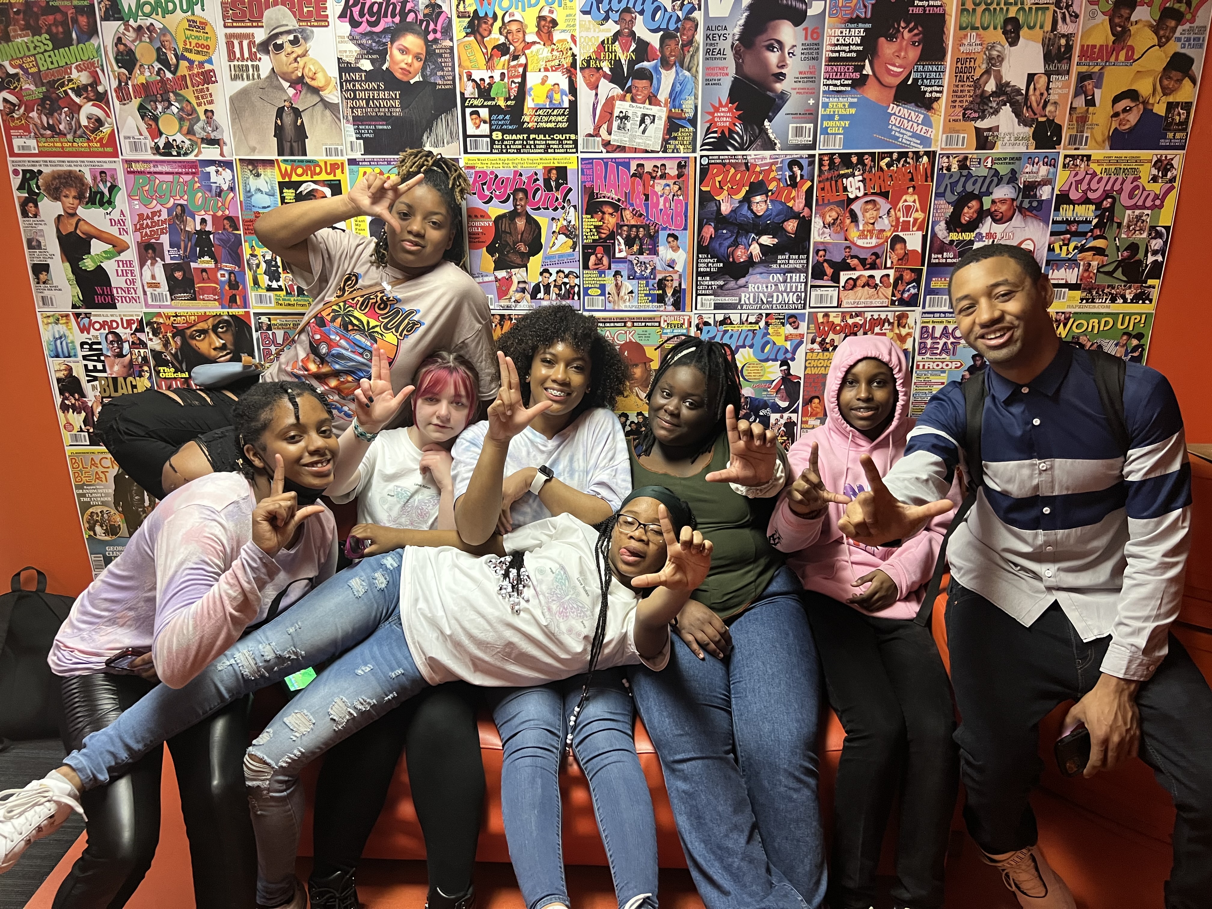 Teens together for a group picture