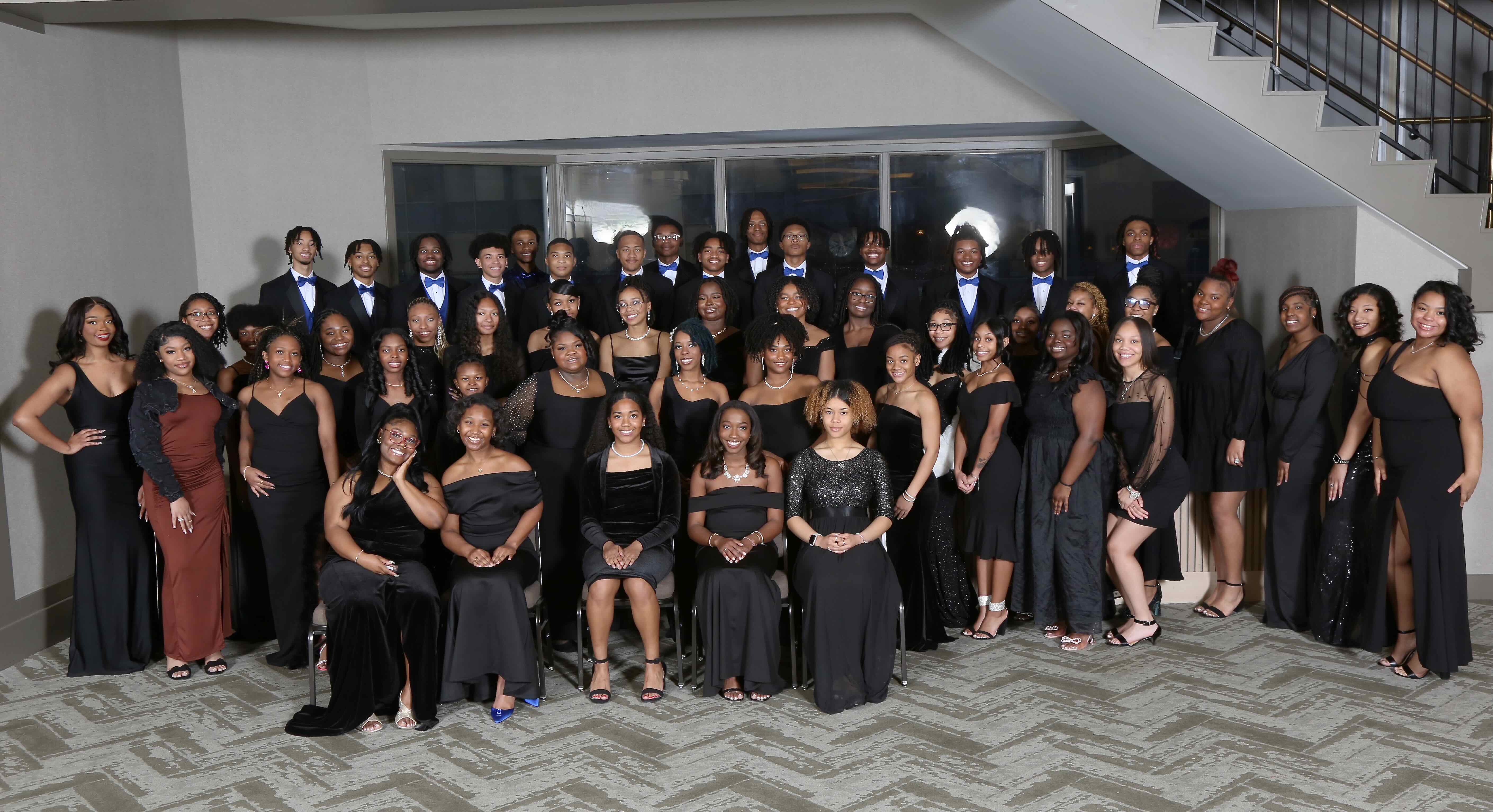 Group of high school senior graduates