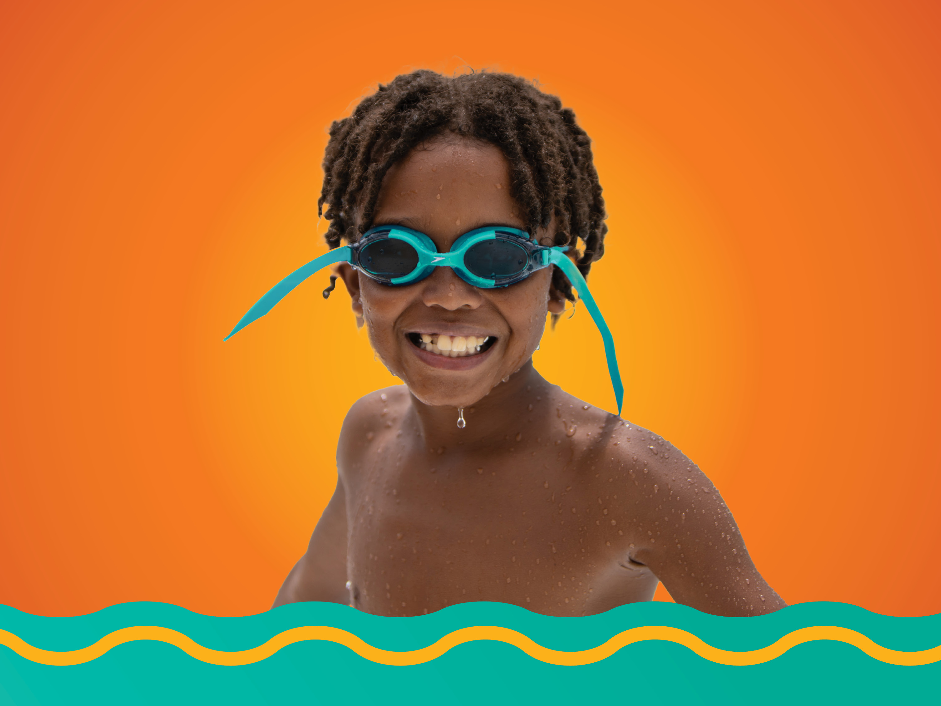 Boy wearing swimming goggles Boy wearing swimming goggles