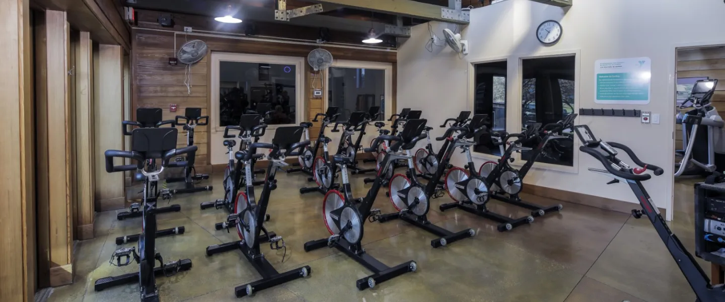 YMCA Louisville Oldham County branch cycling studio