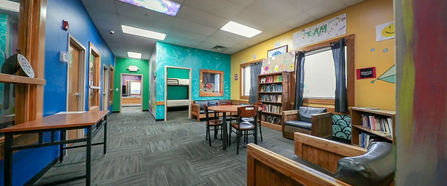 Interior of safe place services building