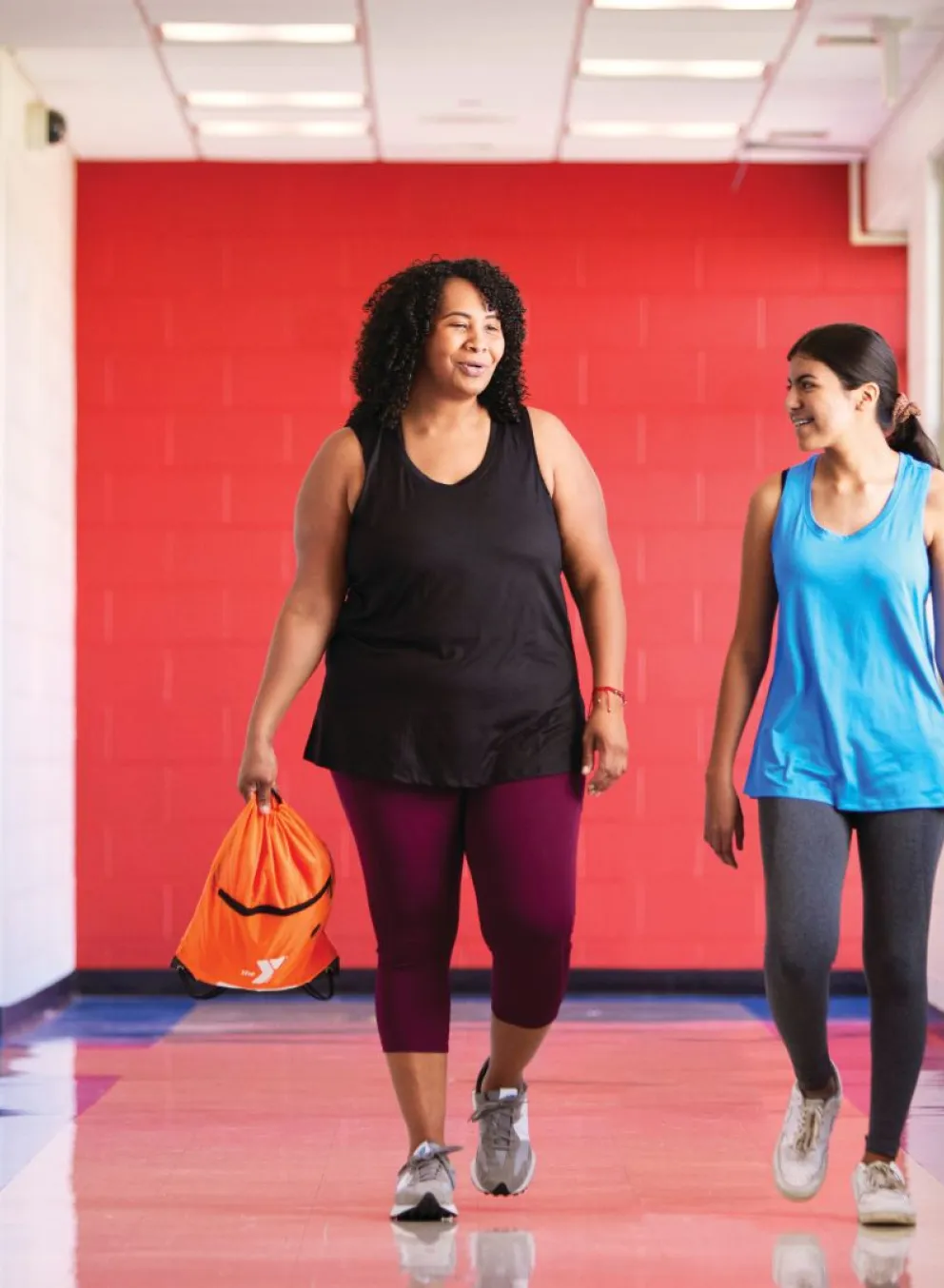 YMCA members walking together after a class