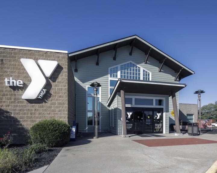 YMCA Louisville Oldham main entrance building YMCA Louisville Oldham main entrance building