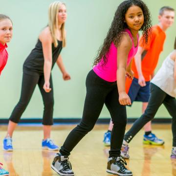 Group of kids preparing for a dance performance Group of kids preparing for a dance performance