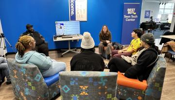 Teens talking to each other